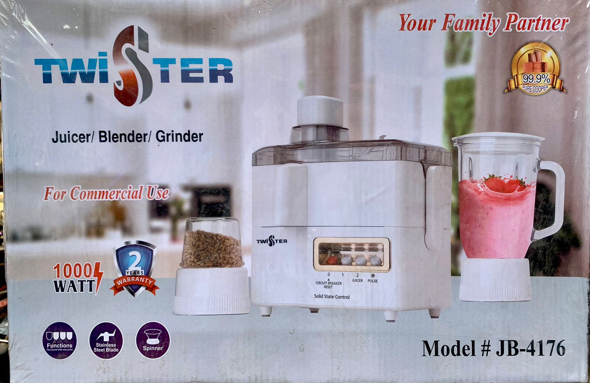 Twister JUICER BLENDER 3PC JB-4176 WHITE