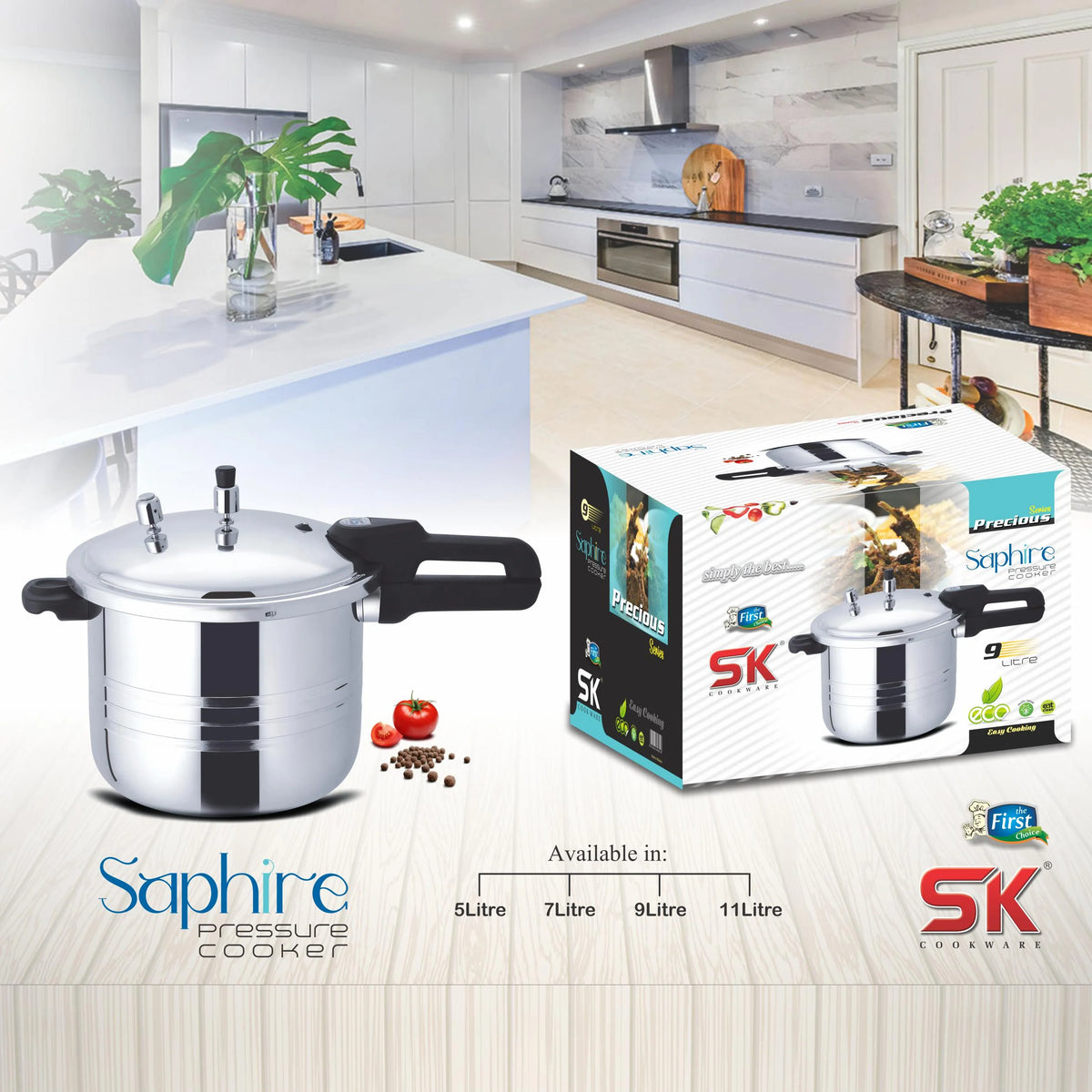 SK Saphir Pressure Cooker 9 Liter