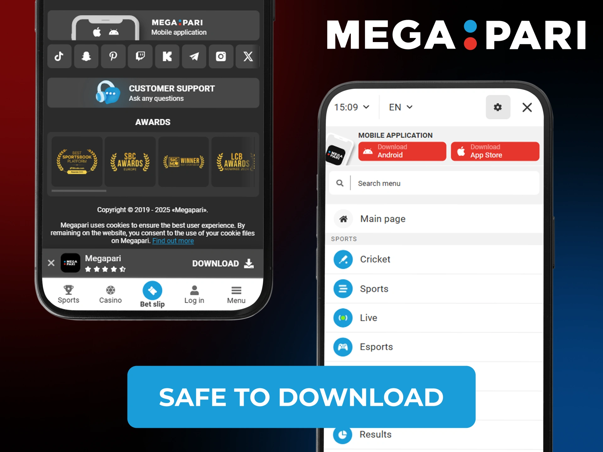 Get Megapari app straight from website and mannualy update it to stay secure.