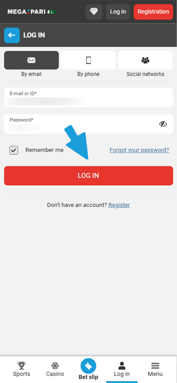 Corfirm and enjoy your time at Megapari Casino.