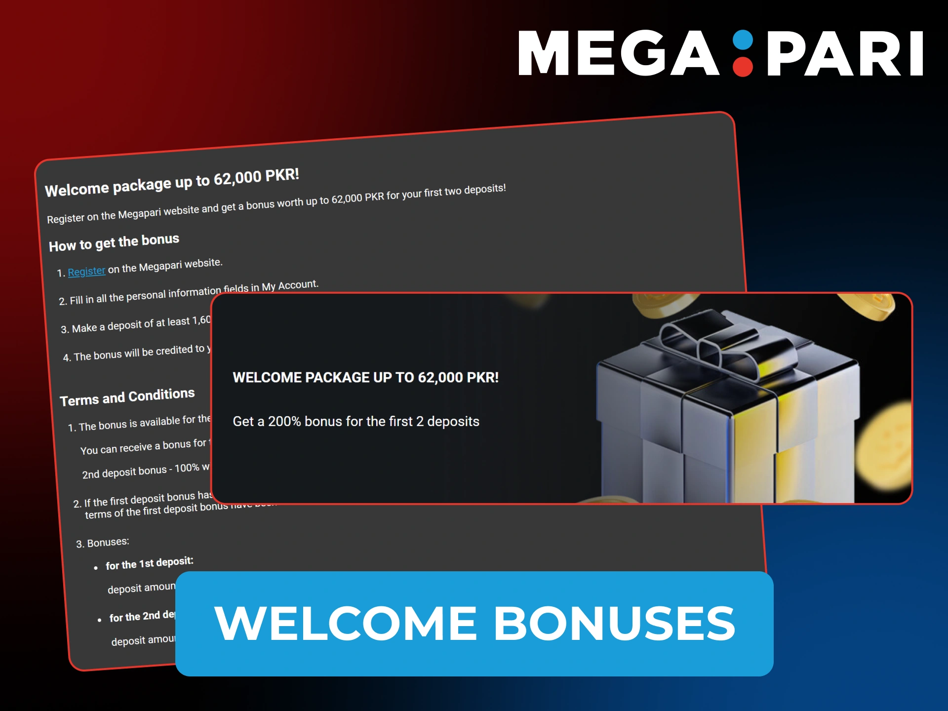 Claim a 100% MegaPari Esports bonus to start your wagering journey.