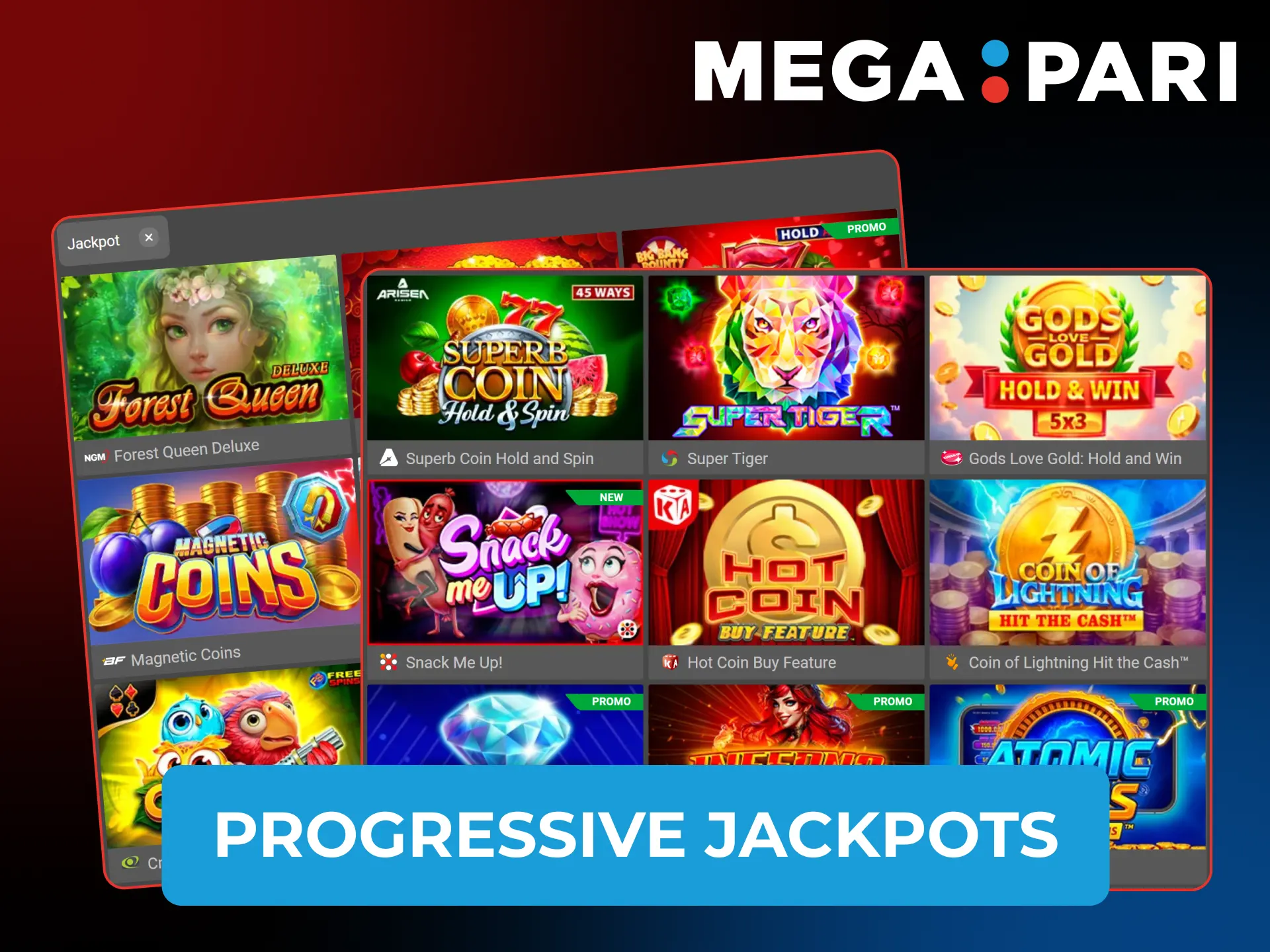 Win massive prizes by playing progressive jackpot MegaPari Slots now.